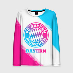 Женский лонгслив Bayern neon gradient style