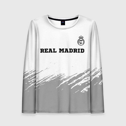 Женский лонгслив Real Madrid sport на светлом фоне посередине / 3D-принт – фото 1