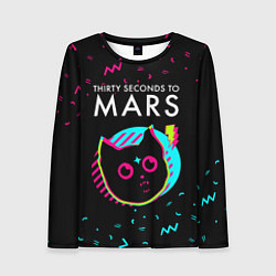 Женский лонгслив Thirty Seconds to Mars - rock star cat
