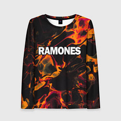 Женский лонгслив Ramones red lava