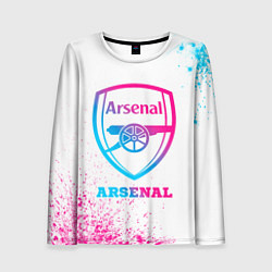 Лонгслив женский Arsenal neon gradient style, цвет: 3D-принт