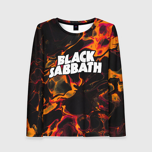 Женский лонгслив Black Sabbath red lava / 3D-принт – фото 1