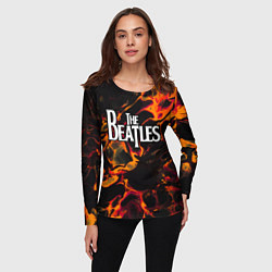 Лонгслив женский The Beatles red lava, цвет: 3D-принт — фото 2