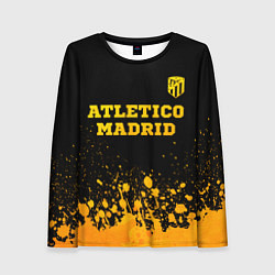 Женский лонгслив Atletico Madrid - gold gradient посередине