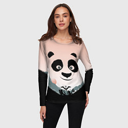 Лонгслив женский Силуэт кунг фу панда, цвет: 3D-принт — фото 2