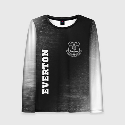 Женский лонгслив Everton sport на темном фоне вертикально / 3D-принт – фото 1