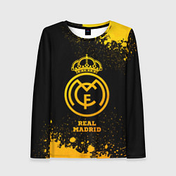 Женский лонгслив Real Madrid - gold gradient