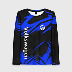 Лонгслив женский Volkswagen - blue stripes, цвет: 3D-принт