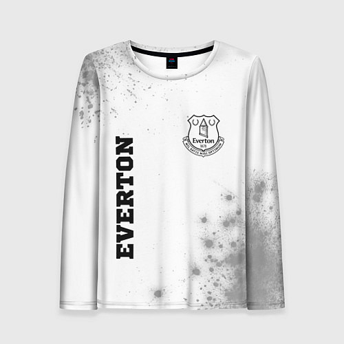 Женский лонгслив Everton sport на светлом фоне вертикально / 3D-принт – фото 1