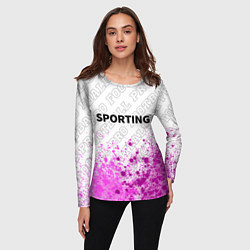 Лонгслив женский Sporting pro football посередине, цвет: 3D-принт — фото 2