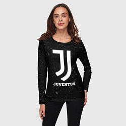 Лонгслив женский Juventus sport на темном фоне, цвет: 3D-принт — фото 2