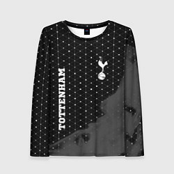 Лонгслив женский Tottenham sport на темном фоне вертикально, цвет: 3D-принт