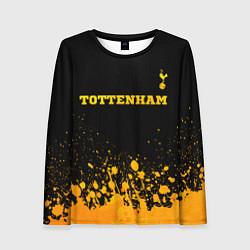 Лонгслив женский Tottenham - gold gradient посередине, цвет: 3D-принт