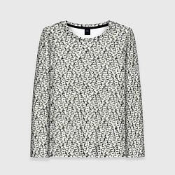 Лонгслив женский Чёрно-оливковый пёстрый, цвет: 3D-принт