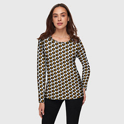 Лонгслив женский Паттерн пятнышки, цвет: 3D-принт — фото 2