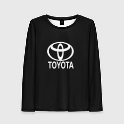 Лонгслив женский Toyota white logo, цвет: 3D-принт