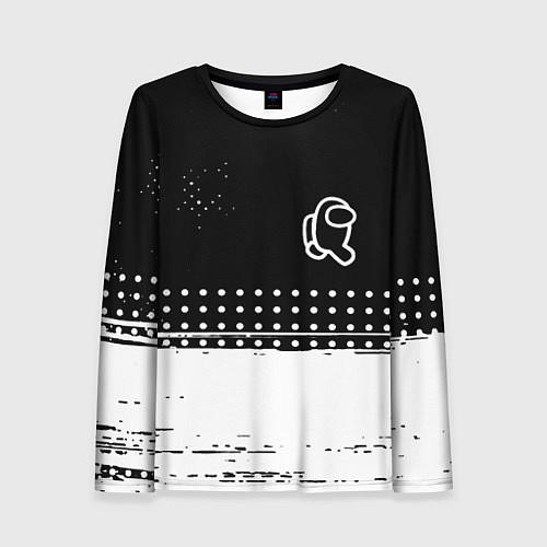 Женский лонгслив Among us геометрия / 3D-принт – фото 1