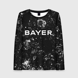 Лонгслив женский Bayer 04 black ice, цвет: 3D-принт