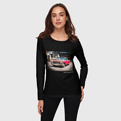 Лонгслив женский Ретро автомобиль Cadillac Eldorado 1960 года, цвет: 3D-принт — фото 2