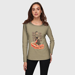Лонгслив женский Мастер и маргарита Аннушка, цвет: 3D-принт — фото 2
