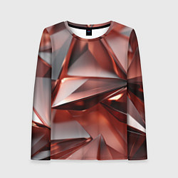 Женский лонгслив Рубиновые пирамидки