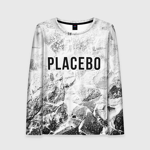 Женский лонгслив Placebo white graphite / 3D-принт – фото 1