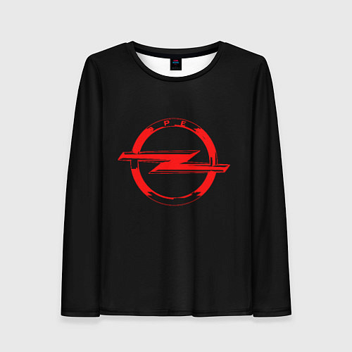 Женский лонгслив Opel red logo / 3D-принт – фото 1