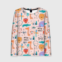 Лонгслив женский Spring in jungle, цвет: 3D-принт