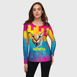 Лонгслив женский Голова Шлепы, цвет: 3D-принт — фото 2