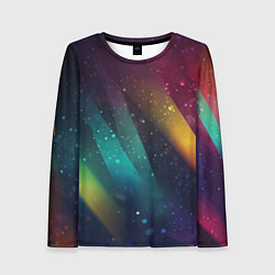 Лонгслив женский Неоновые цветные полосы, цвет: 3D-принт