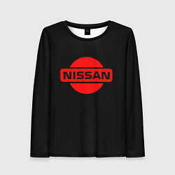 Лонгслив женский Nissan red logo, цвет: 3D-принт