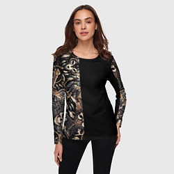 Лонгслив женский System of a down на фоне масок черепов животных, цвет: 3D-принт — фото 2
