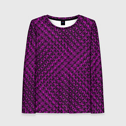 Лонгслив женский Текстурированный фиолетовый, цвет: 3D-принт