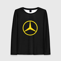 Лонгслив женский Mercedes logo yello, цвет: 3D-принт