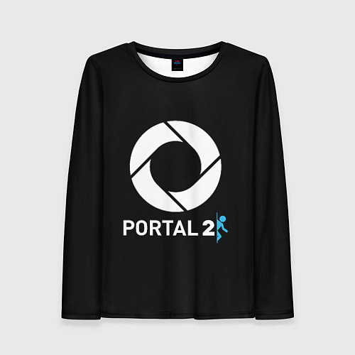 Женский лонгслив Portal2 logo game / 3D-принт – фото 1