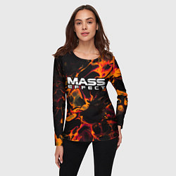 Лонгслив женский Mass Effect red lava, цвет: 3D-принт — фото 2