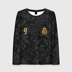 Лонгслив женский Килиан Мбаппе номер 9 Реал Мадрид, цвет: 3D-принт