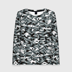 Женский лонгслив Камуфляжные пиксели текстура