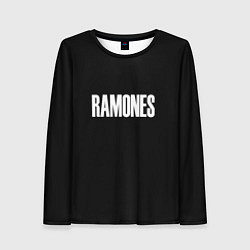 Лонгслив женский Ramones white logo, цвет: 3D-принт