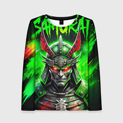 Лонгслив женский Samurai green, цвет: 3D-принт