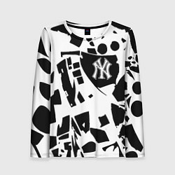 Лонгслив женский New York yankees - abstraction, цвет: 3D-принт