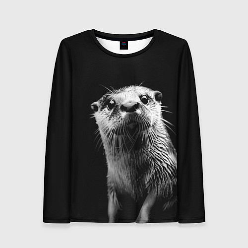 Женский лонгслив Выдра любопытная / 3D-принт – фото 1