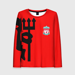 Лонгслив женский Liverpool fc sport steel, цвет: 3D-принт