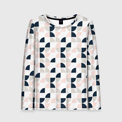 Лонгслив женский Узор полукруг, цвет: 3D-принт