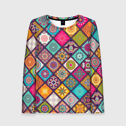 Женский лонгслив Этника стайл / 3D-принт – фото 1