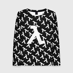 Лонгслив женский Half liife logo pattern, цвет: 3D-принт