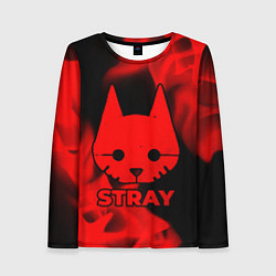 Лонгслив женский Stray - red gradient, цвет: 3D-принт