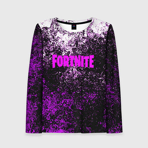Женский лонгслив Fortnite неоновые краски / 3D-принт – фото 1