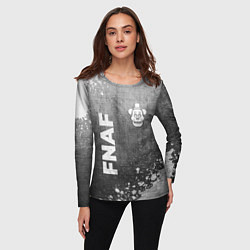 Лонгслив женский FNAF - grey gradient вертикально, цвет: 3D-принт — фото 2