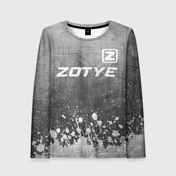 Лонгслив женский Zotye - grey gradient посередине, цвет: 3D-принт